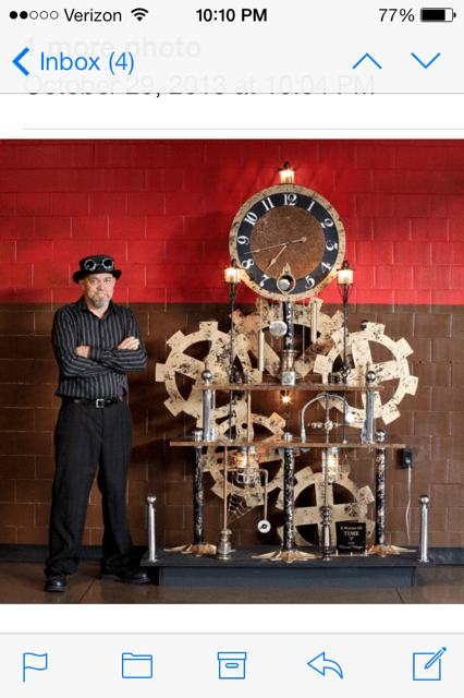 Steampunk Eddie and his Clock work at Grand River Marketplace