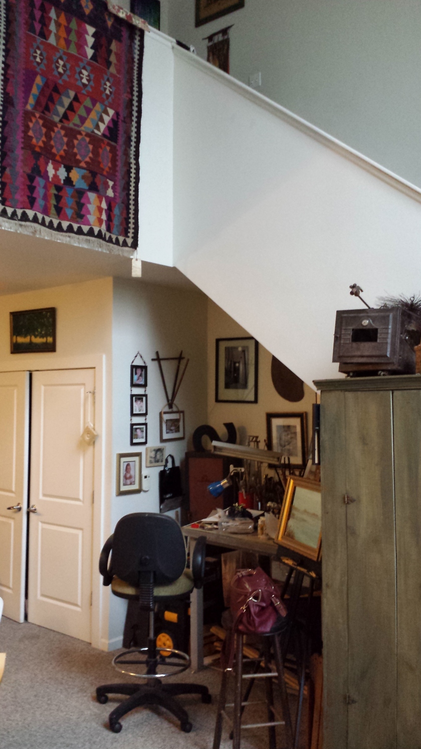 Jean Weir's creative space in her first floor loft apartment