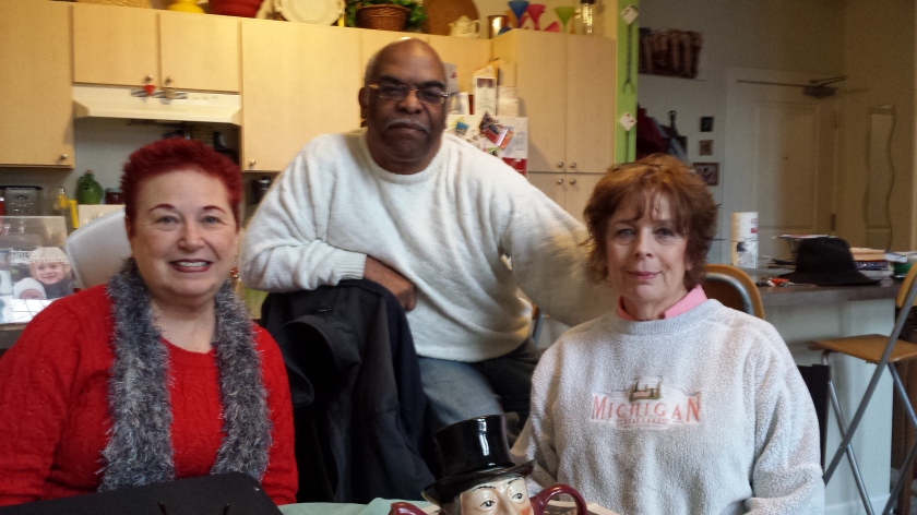 Armory Artswalk Apartment longtime residents Judy Gail Krasnow, Louis Cubille and Jean Weir in Jean's loft apartment